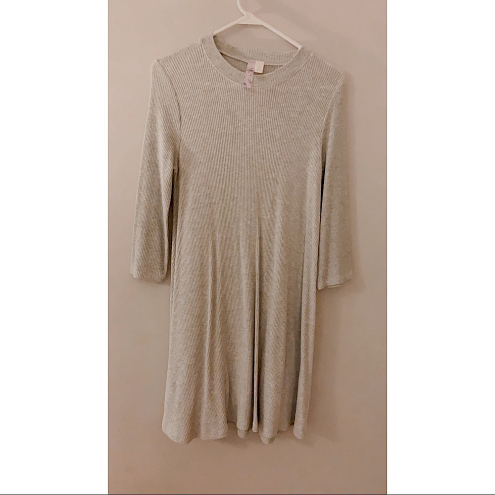 Ribbed Turtleneck Dress